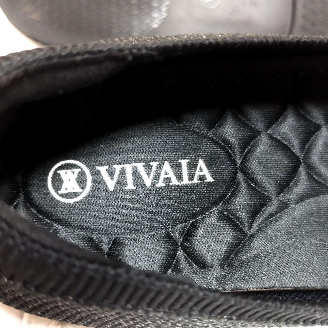 【極美品】VIVAIA フラットシューズ ラメ ブラック 黒25cm 39.5