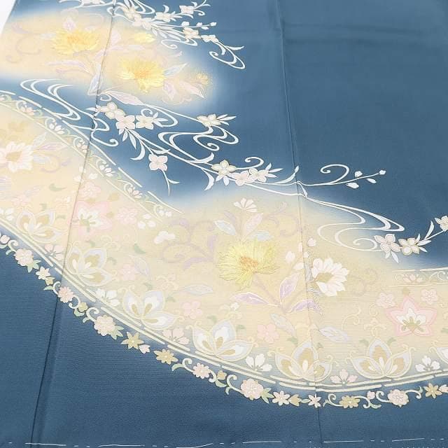 美品 金駒刺繍 正絹 着物 トールサイズ“最上の美を花開く女王！”訪問着 D-5