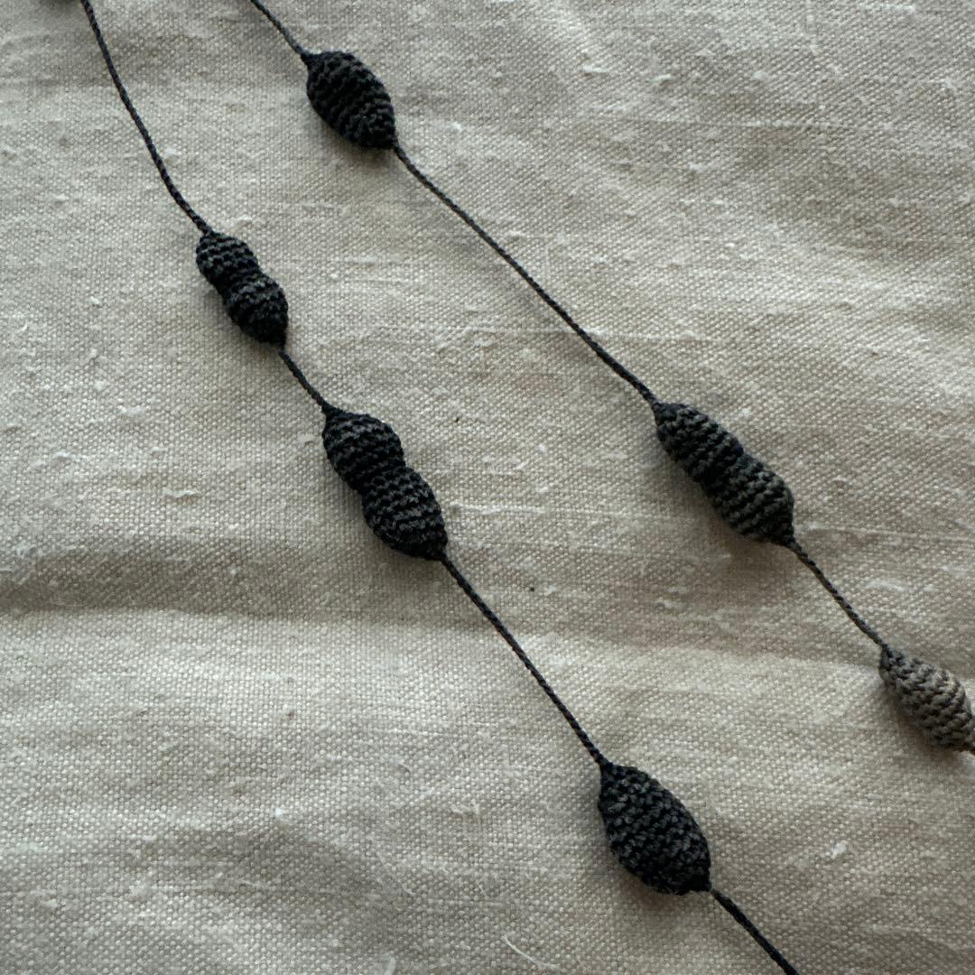 ヨーガンレールのピーナッツ型ネックレス 2色グラデーション BOX付