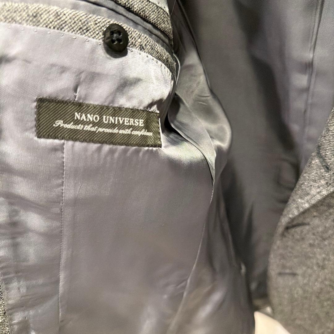 ナノユニバース別注　リングジャケット　シングル　セットアップ　秋冬　44 グレー