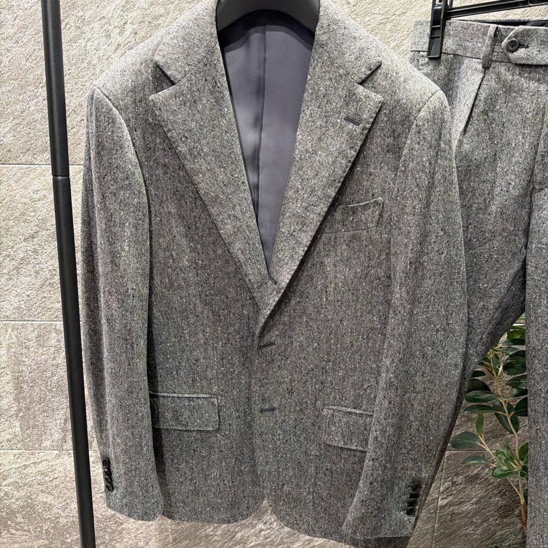 ナノユニバース別注　リングジャケット　シングル　セットアップ　秋冬　44 グレー