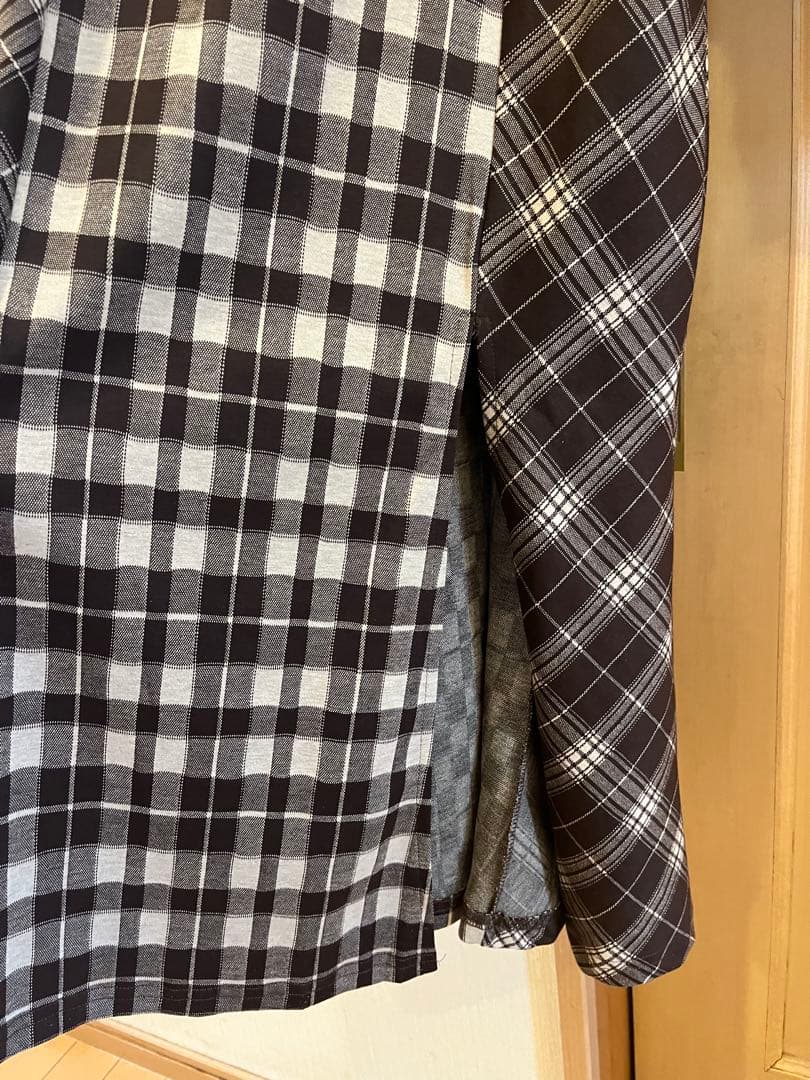 NOMAE　シャギーボレロロングチェックワンピース