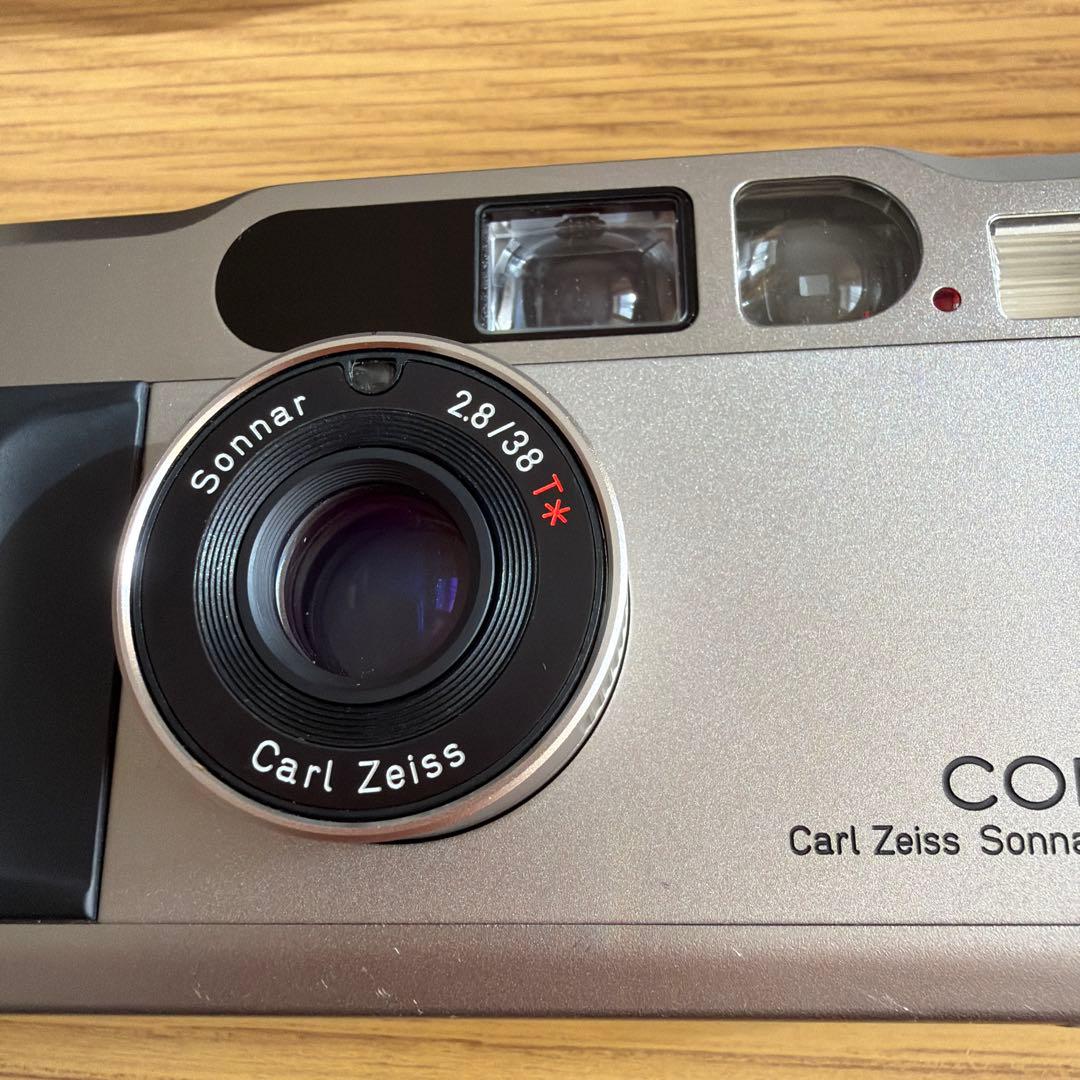 【動作確認済】CONTAX T2 チタンシルバー 35mmフィルムカメラ
