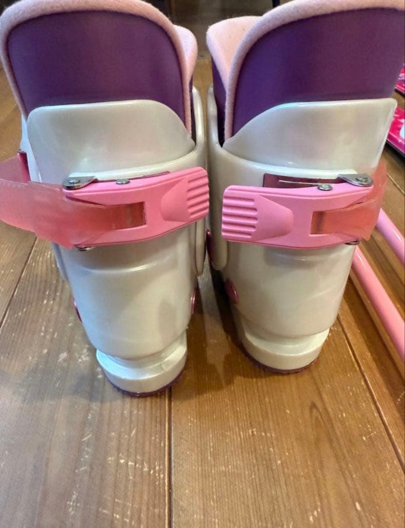 女の子 スキー板、ストック、ブーツセット　116㎝