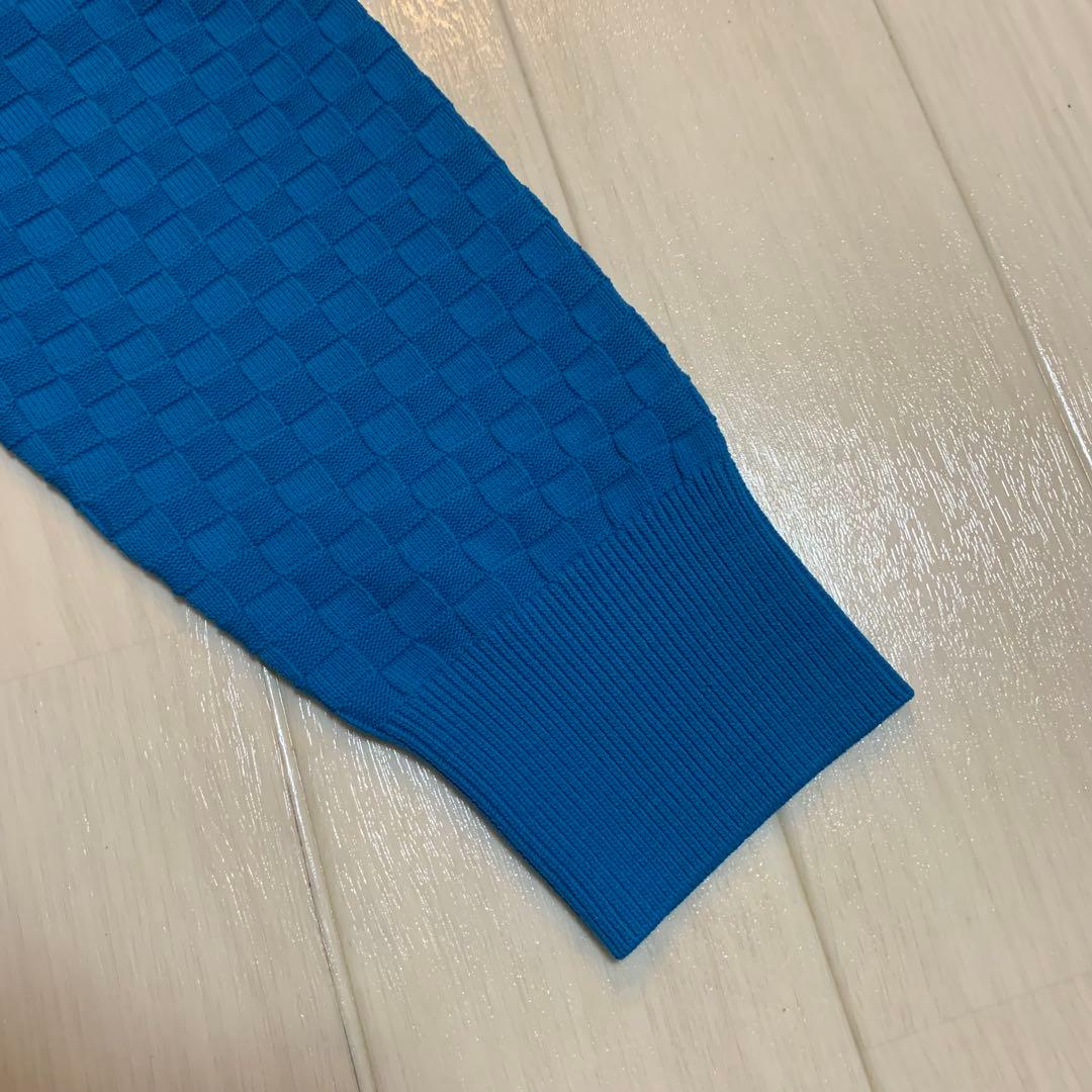 新品■33,000円【パーリーゲイツ】メンズ　長袖セーター ウェア 6/LL 青