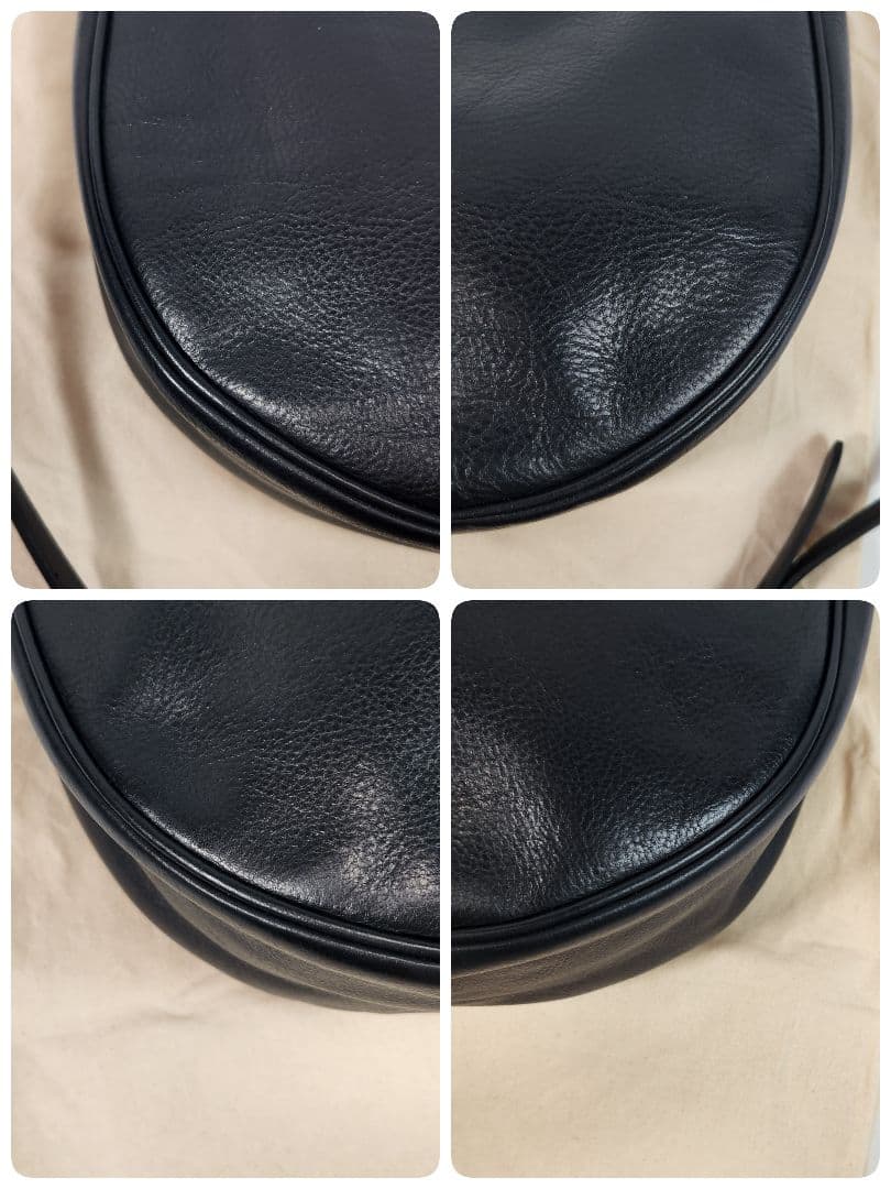 極美品✨イルビゾンテ ショルダーバッグ ハーフムーン レザー ブラック 三日月