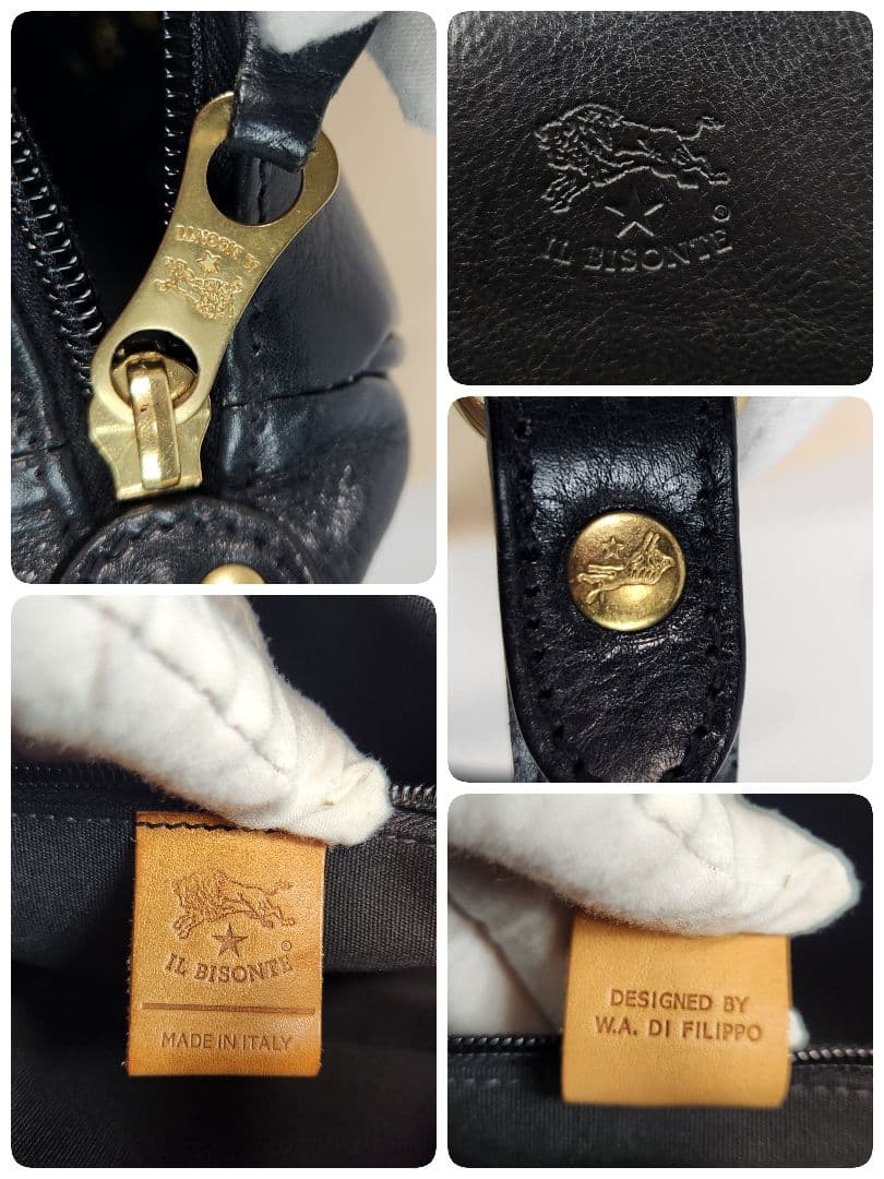 極美品✨イルビゾンテ ショルダーバッグ ハーフムーン レザー ブラック 三日月