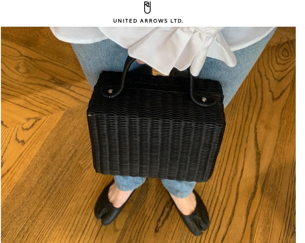 ユナイテッドアローズ ラタン スクエア ミニバッグ ¥19,800
