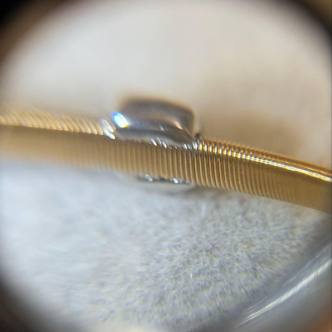 acoco　K18デザインバングル　ブレスレット　イエローゴールド　ダイヤ