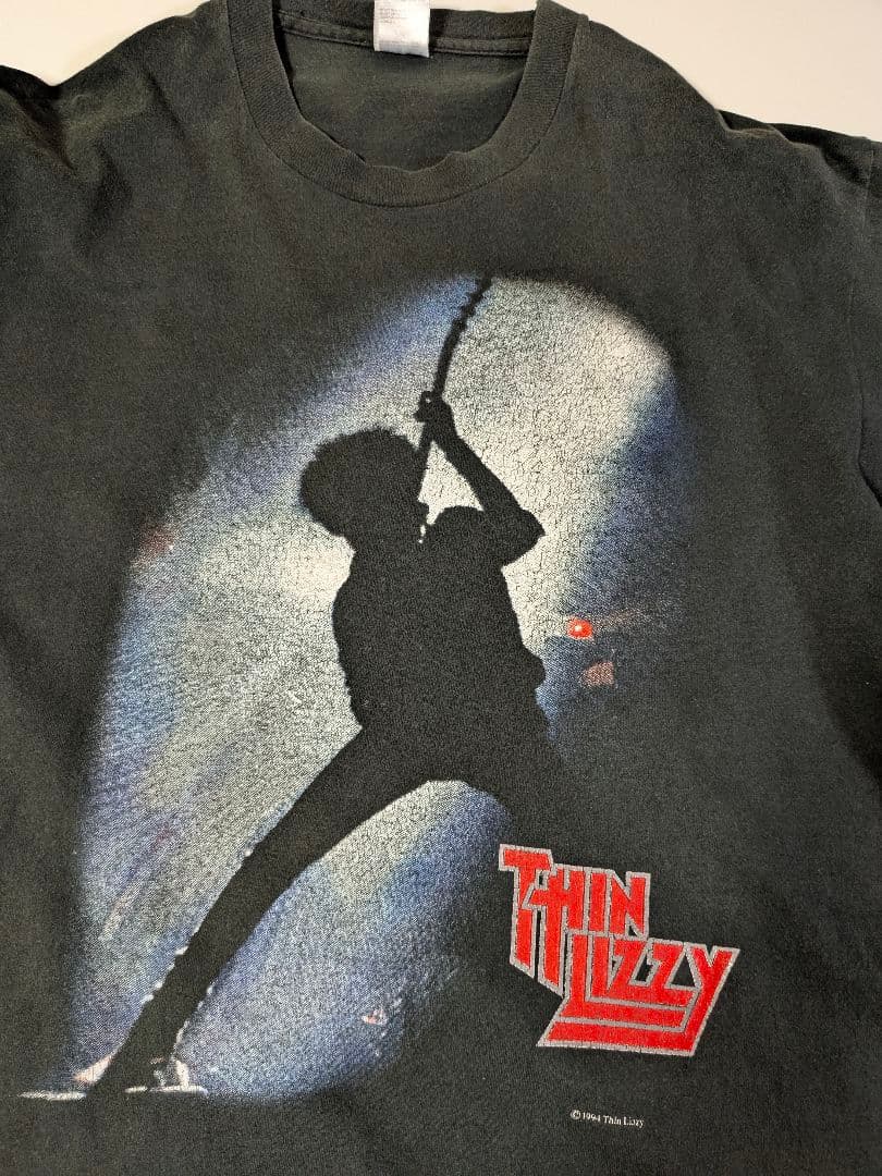 TURU　90s USA製　THIN LIZZY　Ｔシャツ　Ｌ　 ブラック