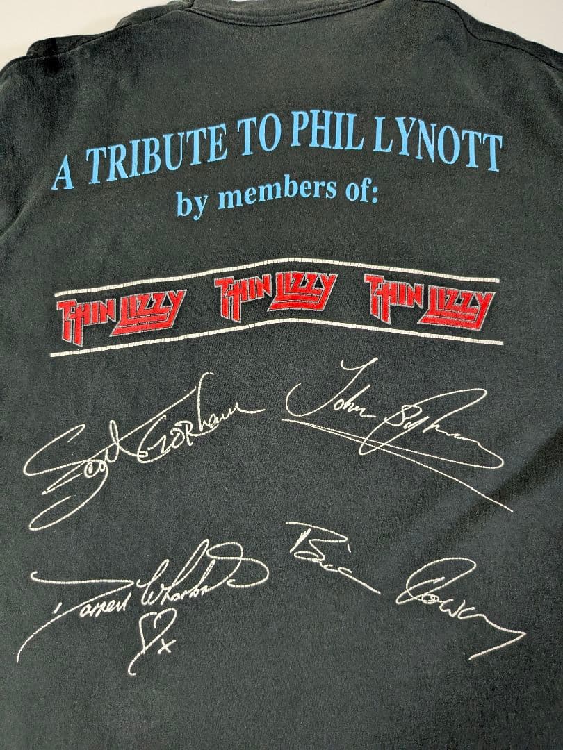 TURU　90s USA製　THIN LIZZY　Ｔシャツ　Ｌ　 ブラック