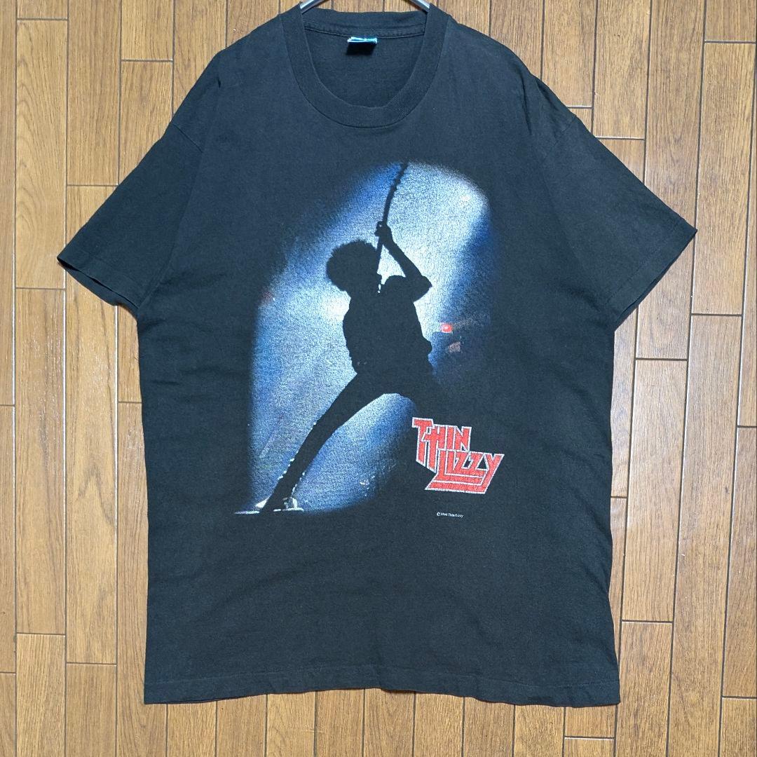 TURU　90s USA製　THIN LIZZY　Ｔシャツ　Ｌ　 ブラック