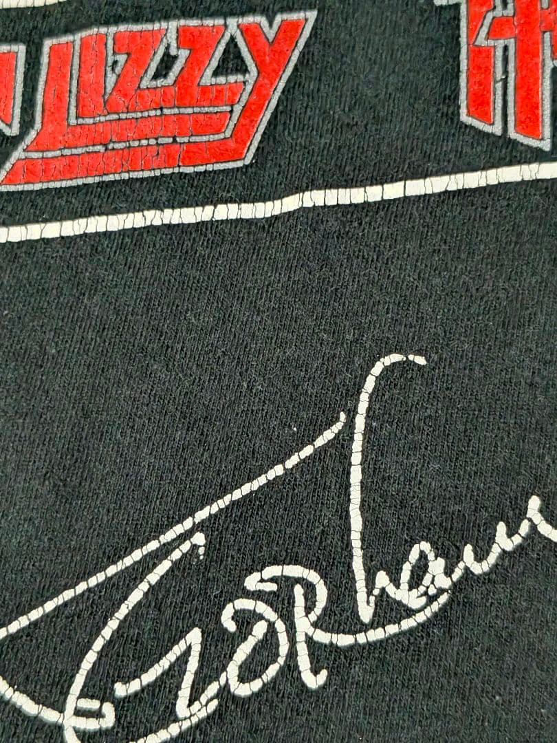 TURU　90s USA製　THIN LIZZY　Ｔシャツ　Ｌ　 ブラック