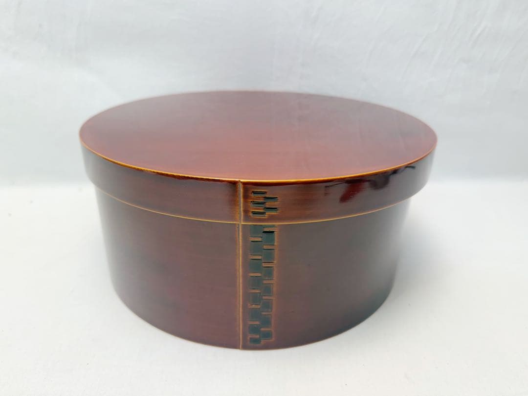 未使用 茶道具 紅 飛騨春慶塗 天然木製 茶櫃 伝統工芸 元箱