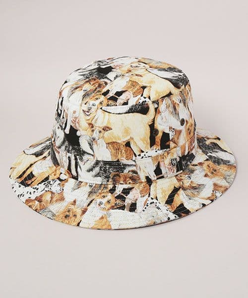 カシラ☆CA4LAバケットハット☆バケハ★アニマル柄☆犬柄☆ドッグキャップ