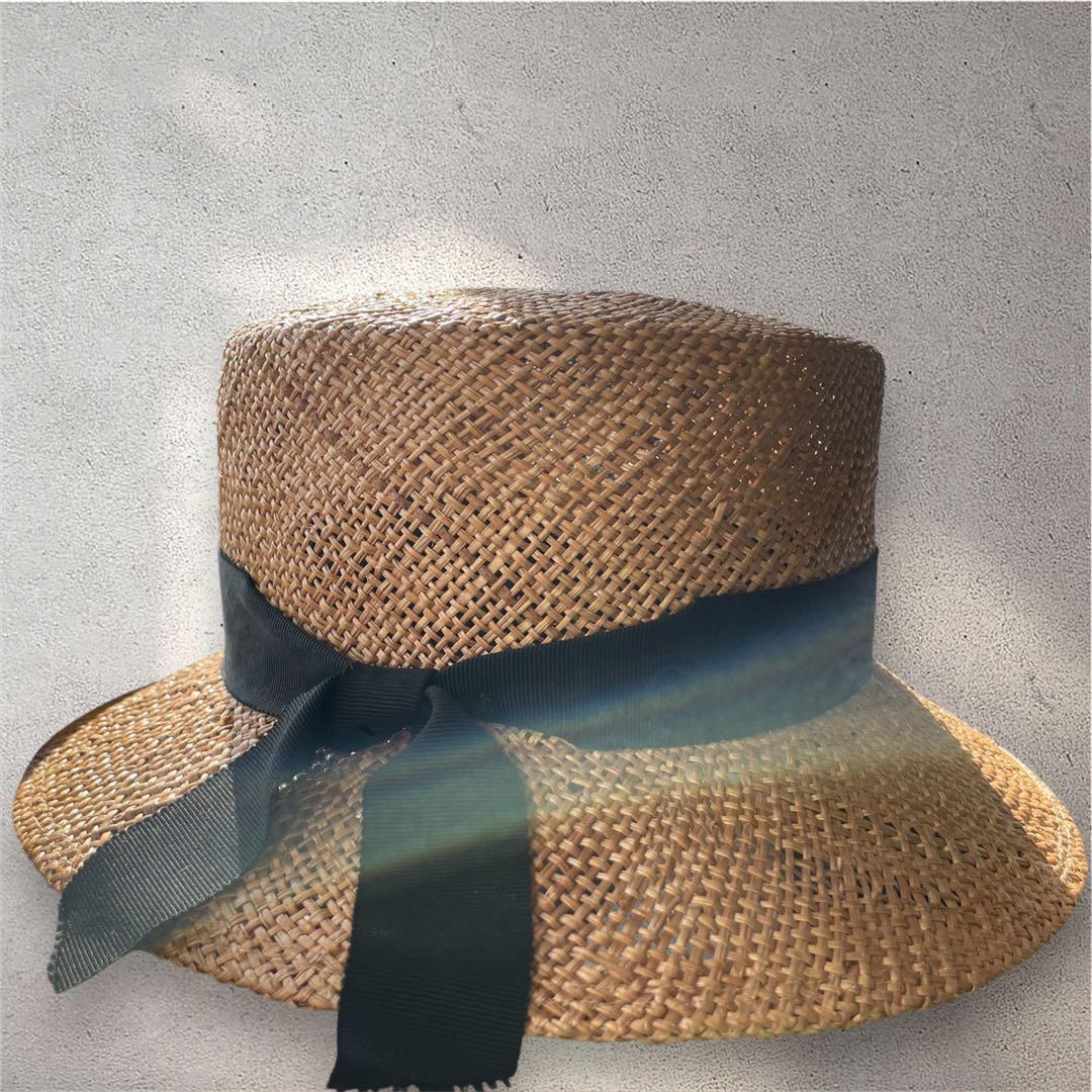 美品✨カワムラ帽子店　麦わら帽子