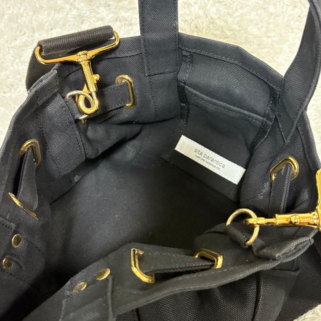 シータパランティカ　2way ショルダーバッグ　ポシェット　黒