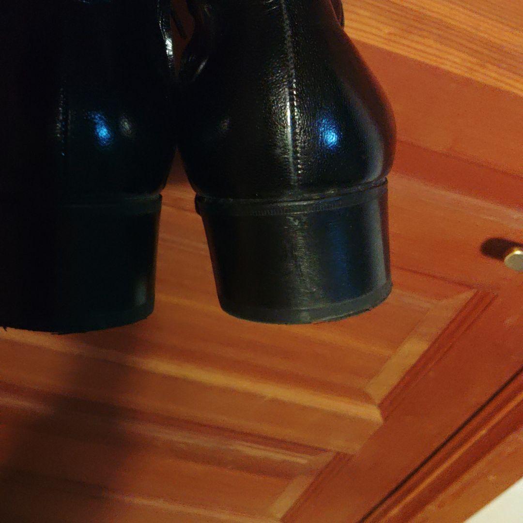 FLORSHEIM サイドジップ レザー ヒールブーツ ブラック 黒