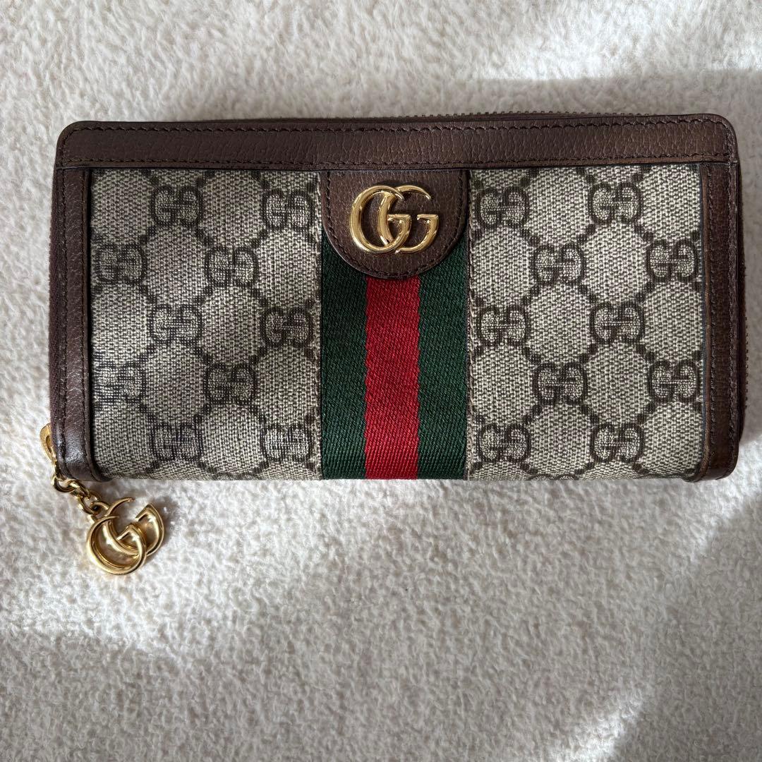 GUCCI GGパターン 長財布　シェリーライン