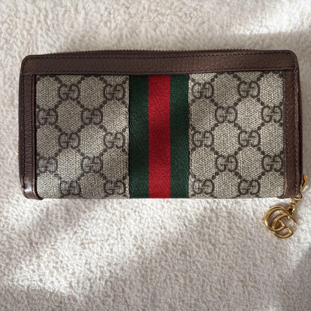 GUCCI GGパターン 長財布　シェリーライン