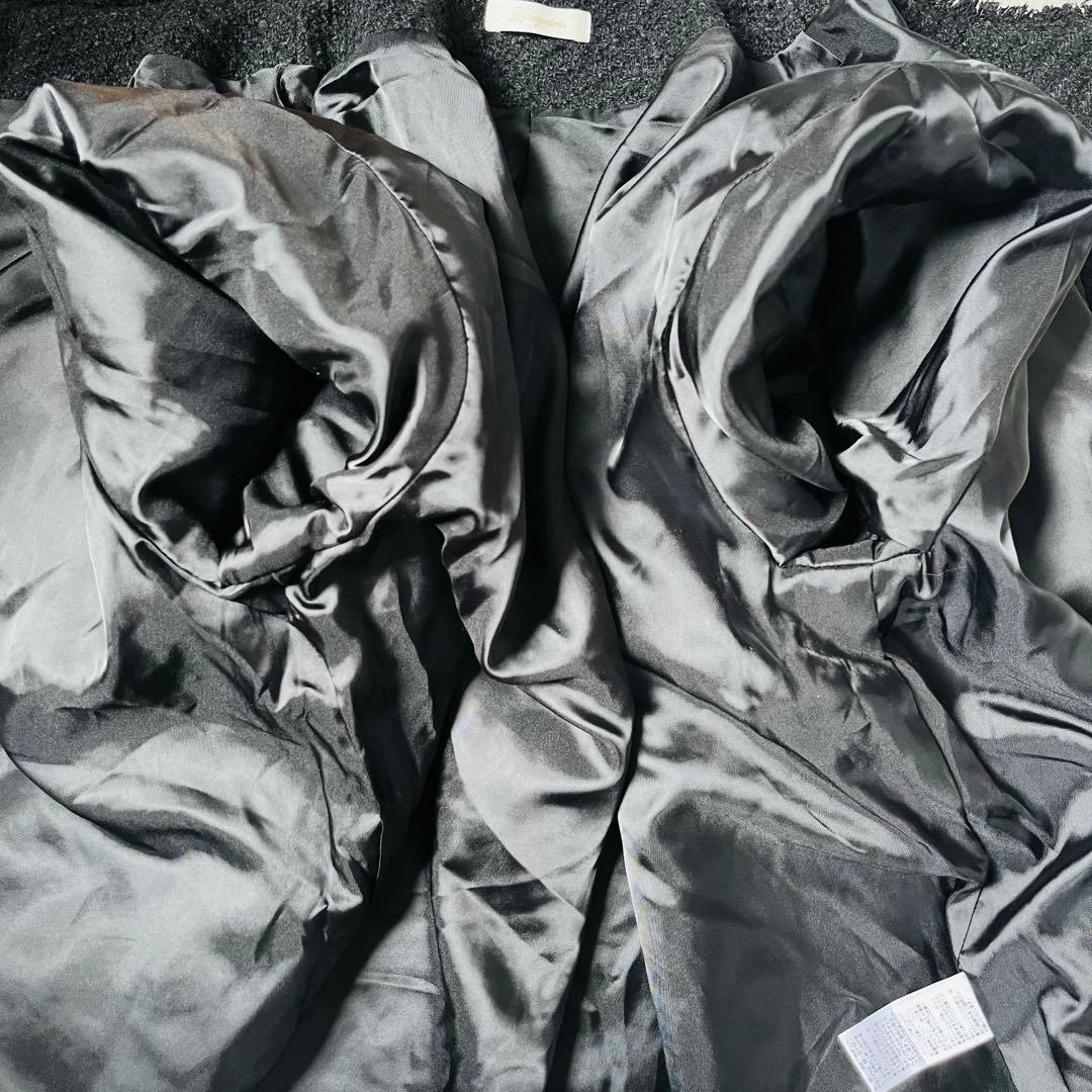 Loungedress ツイードジャケット ブラック ノーカラー 金ボタン