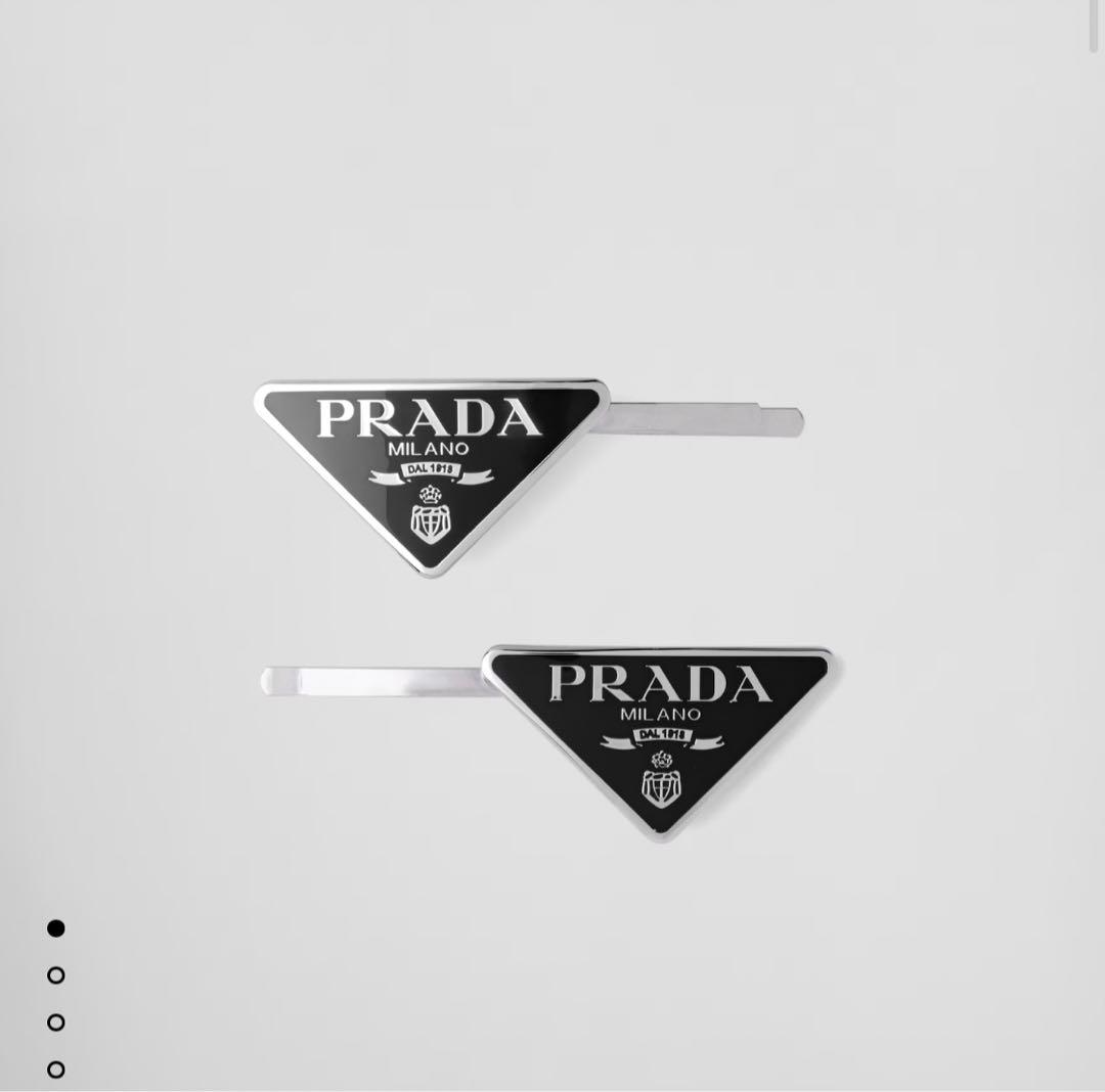 ちーPRADA プラダ ヘアピン 黒