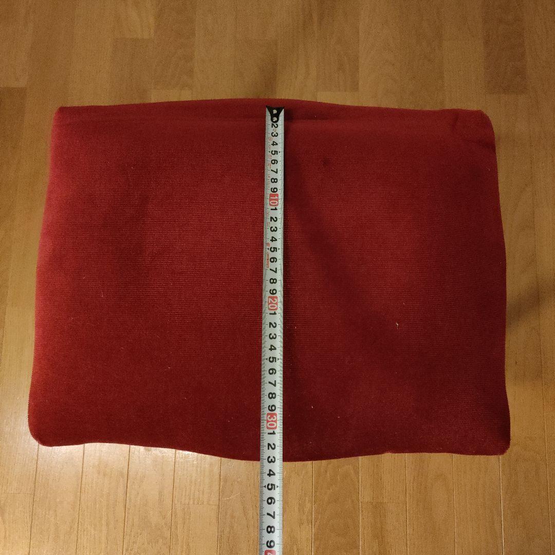 スツール レッド 猫脚 木製 オットマン アンティーク家具 レトロ ①