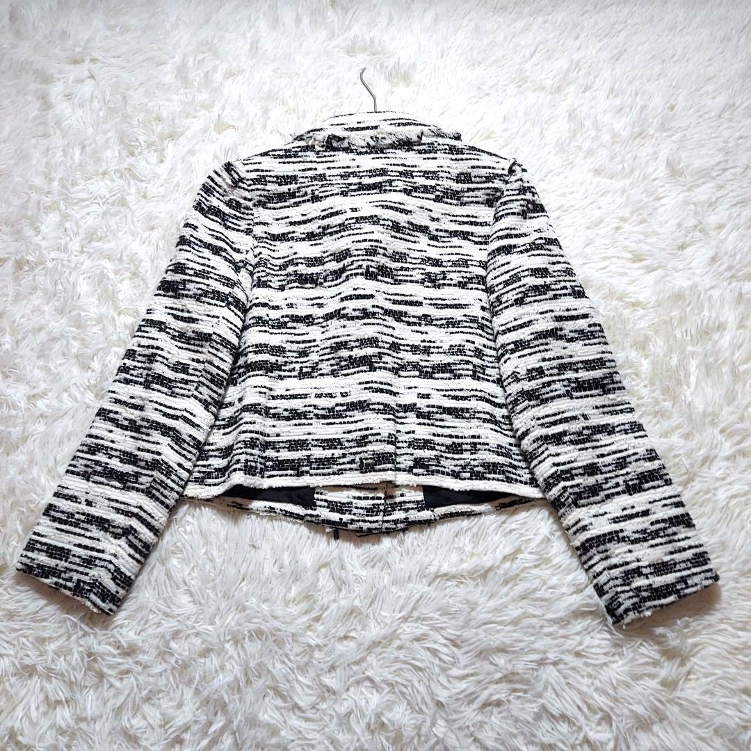 トゥービーシック　大きいサイズ　美品　ツイードジャケット　モノトーン　フォーマル