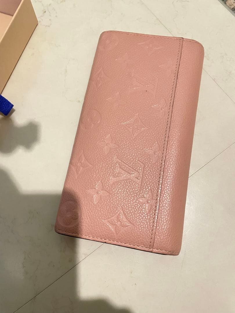 ルイヴィトン　ポルトフォイユ サラ モノグラム アンプラント 長財布 ピンク