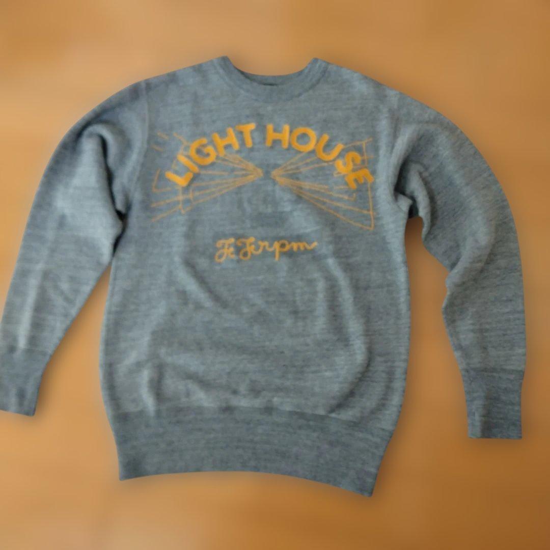 【新品未使用】 45R 灯台プリント×海ものがたり刺繍裏毛の908クルー(再び)