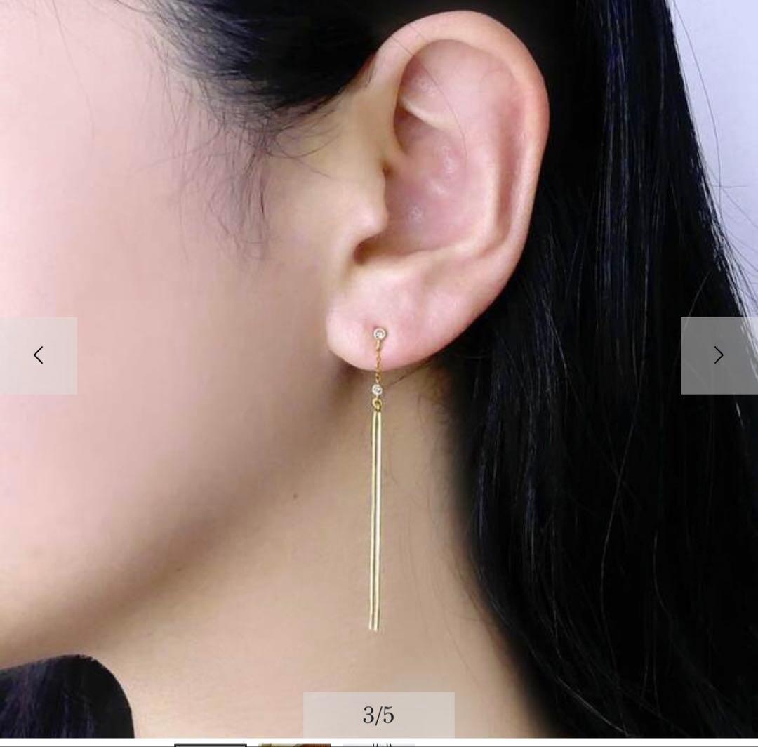 ヴァンドーム青山　k18 ダイヤモンドチェーンピアス