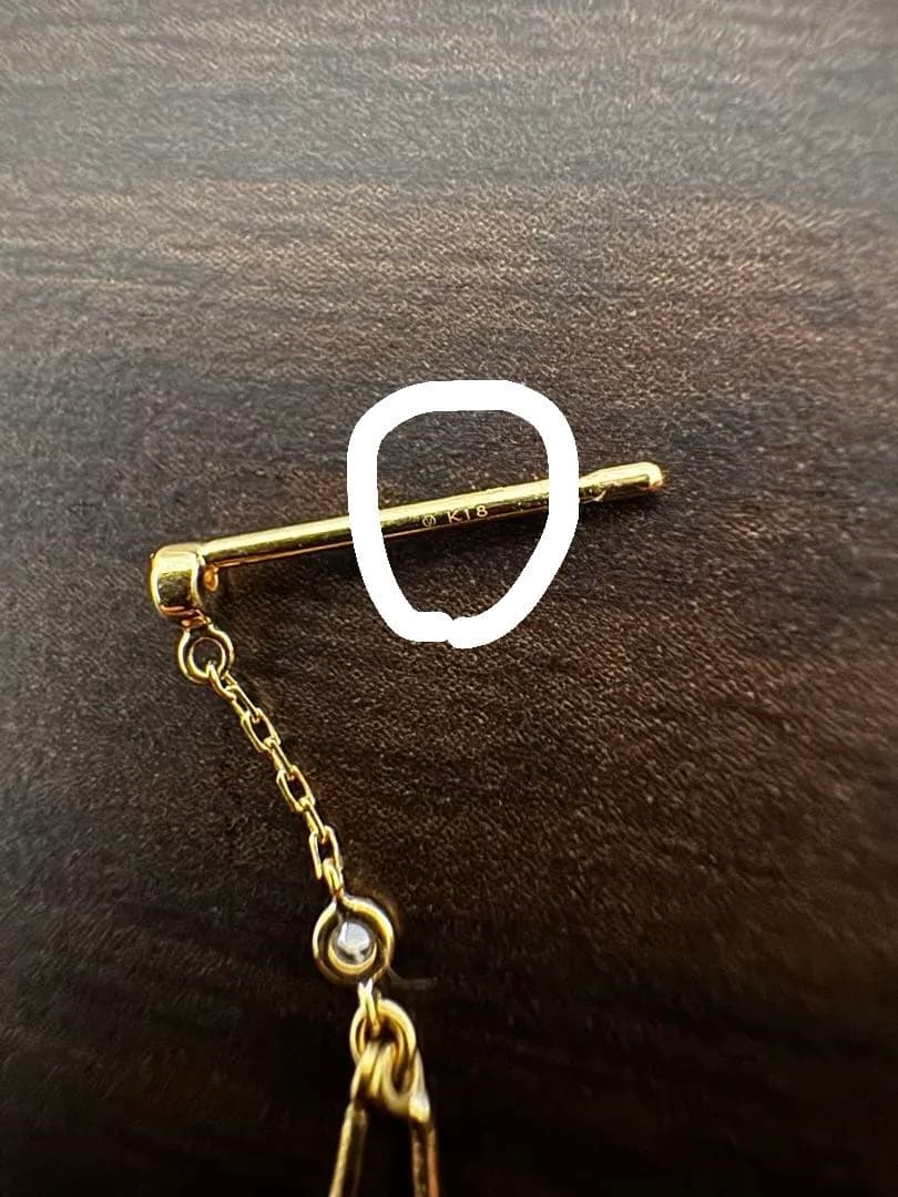 ヴァンドーム青山　k18 ダイヤモンドチェーンピアス