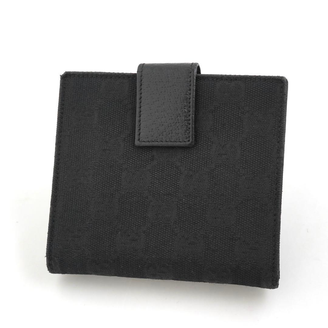 ✨未使用に近い✨　GUCCI ミニ財布　GGライン インターロッキング　ブラック