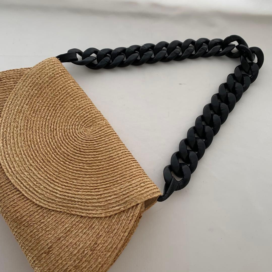 HELEN KAMINSKI ヘレンカミンスキー ラフィア ショルダーバッグ