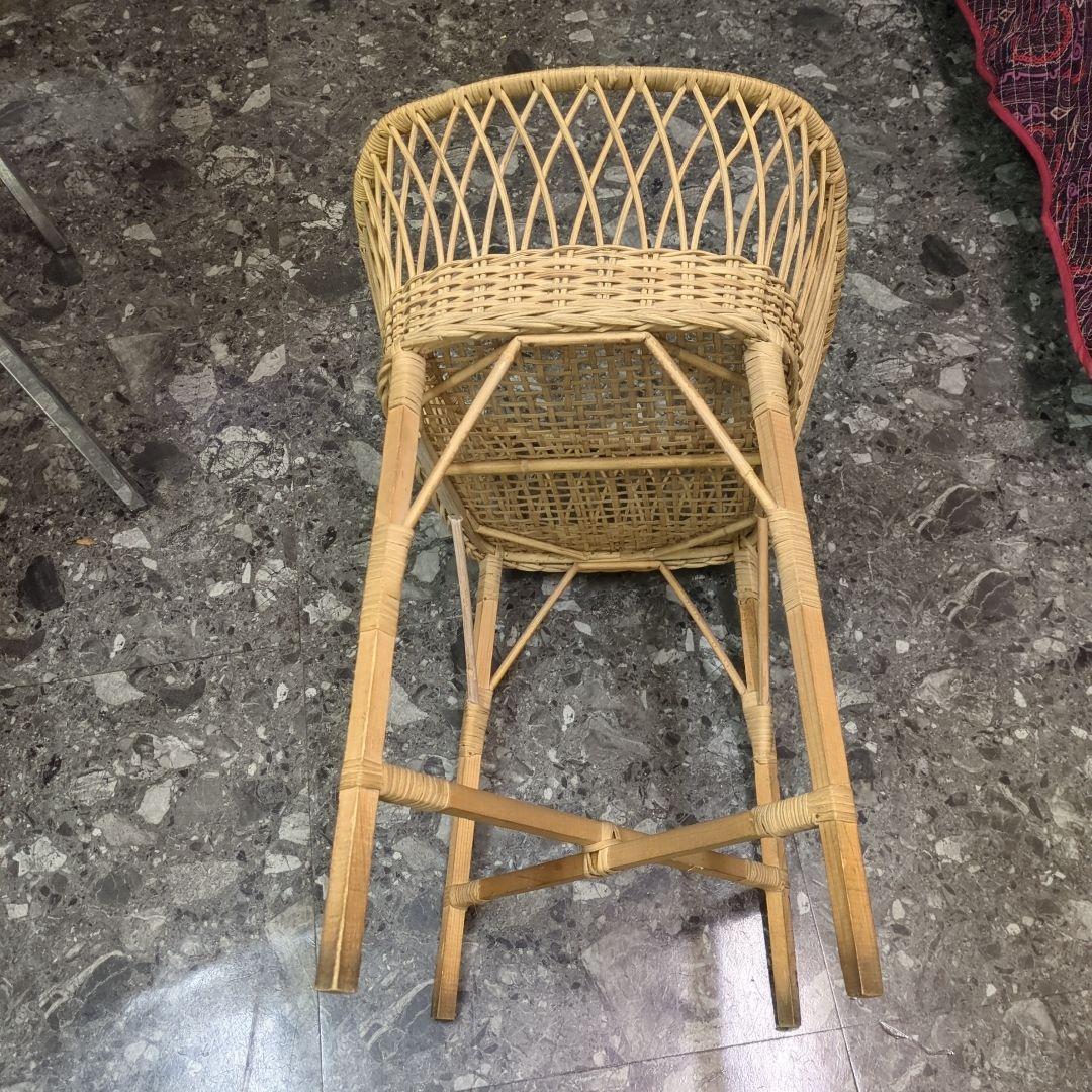 はなこ　昭和レトロ脱衣かご　古道具家具　　　　　　　籐ラック