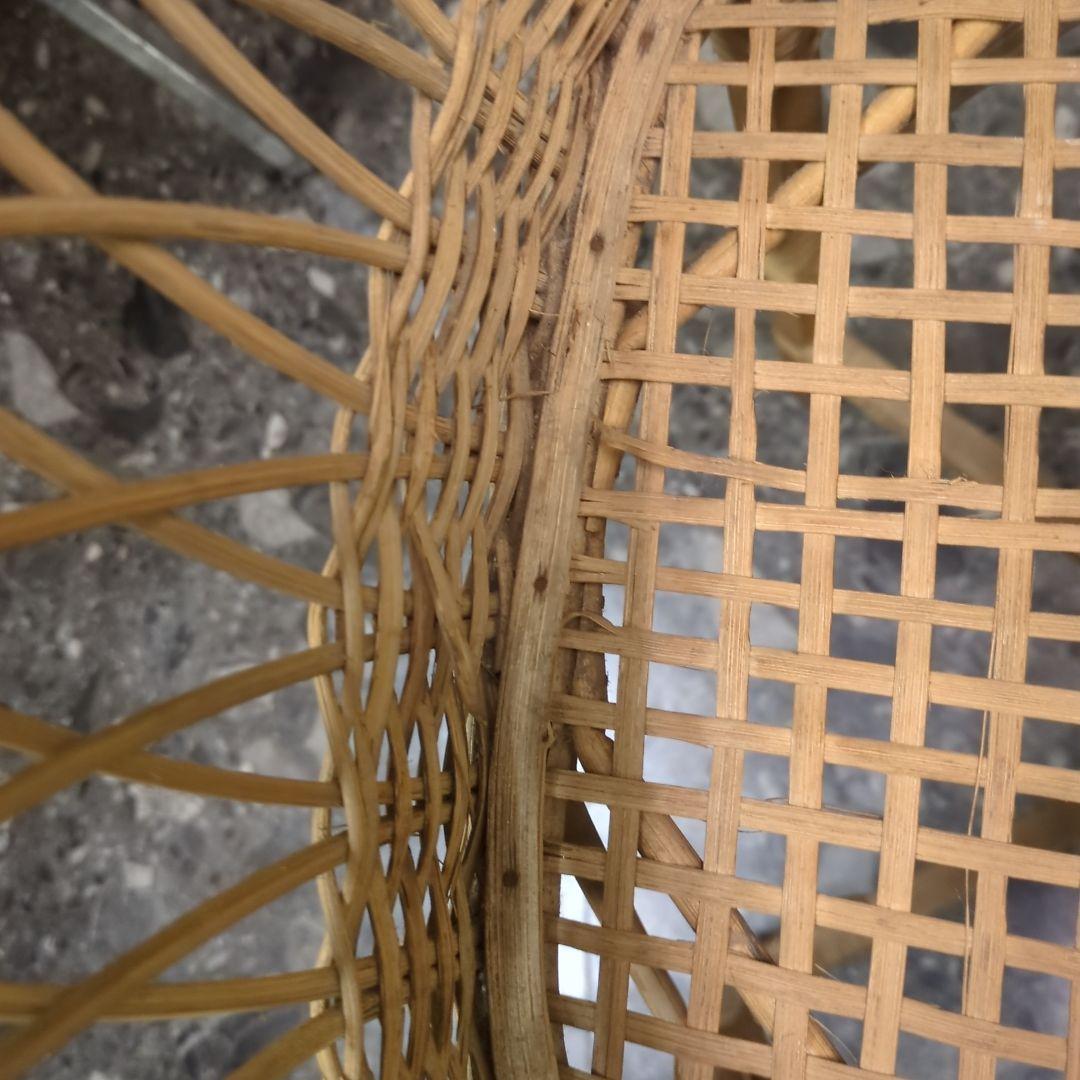 はなこ　昭和レトロ脱衣かご　古道具家具　　　　　　　籐ラック