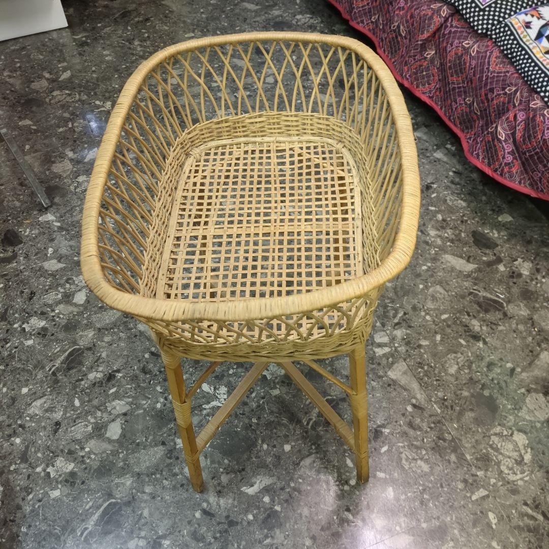 はなこ　昭和レトロ脱衣かご　古道具家具　　　　　　　籐ラック