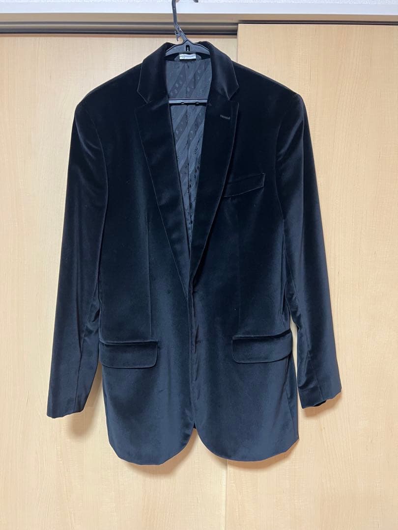 DOLCE&GABBANA テーラードジャケット ロゴ裏地 ブラック