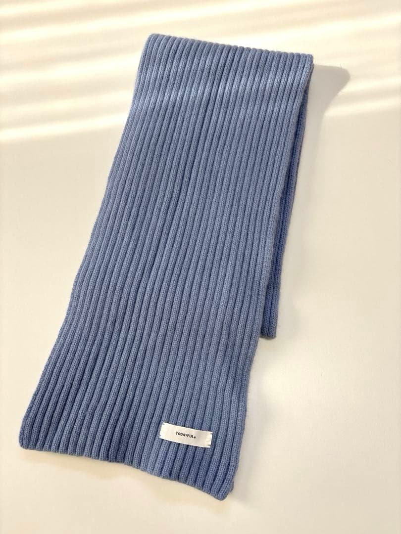 todayful トゥデイフル RibKnitMuffler リブニットマフラー