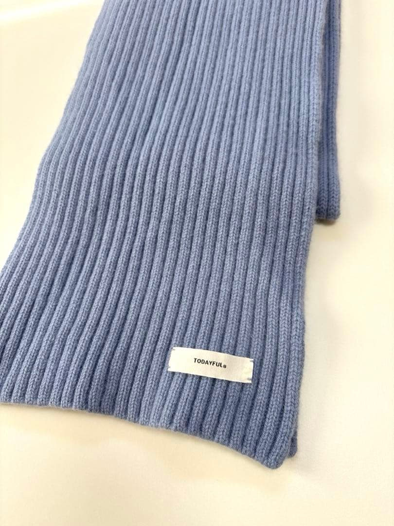todayful トゥデイフル RibKnitMuffler リブニットマフラー