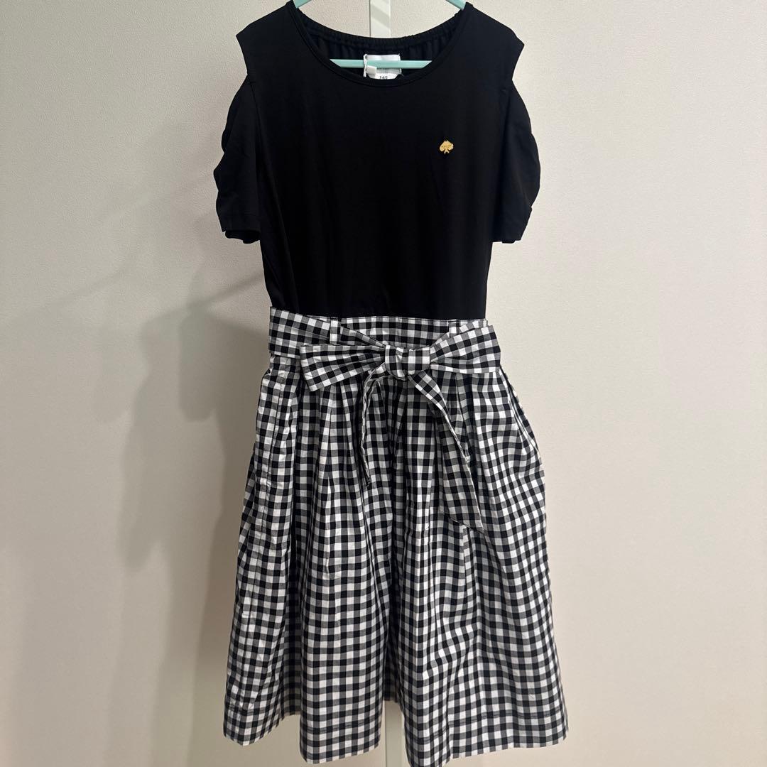 ケイトスペード　ギンガムドッキングチェック ワンピース 半袖　140 新品