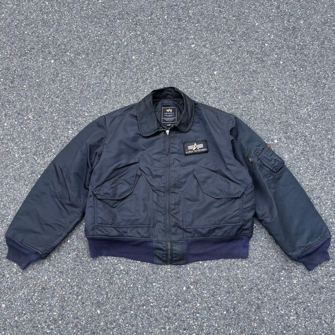 90s ALPHA CWU-45P フライトジャケット MA-1 ブラック