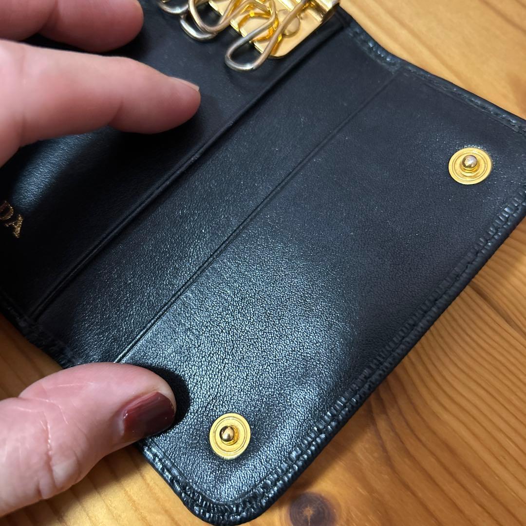 正規品　PRADA キーケース　黒