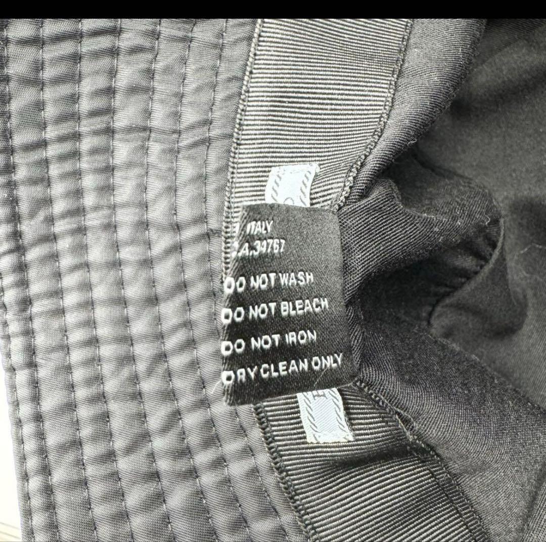 極美品✨PRADA バケットハット　ブラック　ナイロン　三角ロゴプレート