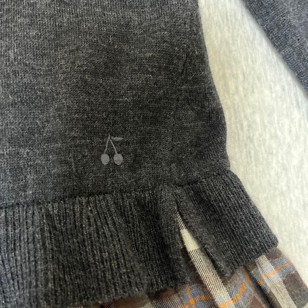 Bonpoint グレー 長袖ワンピース 14A