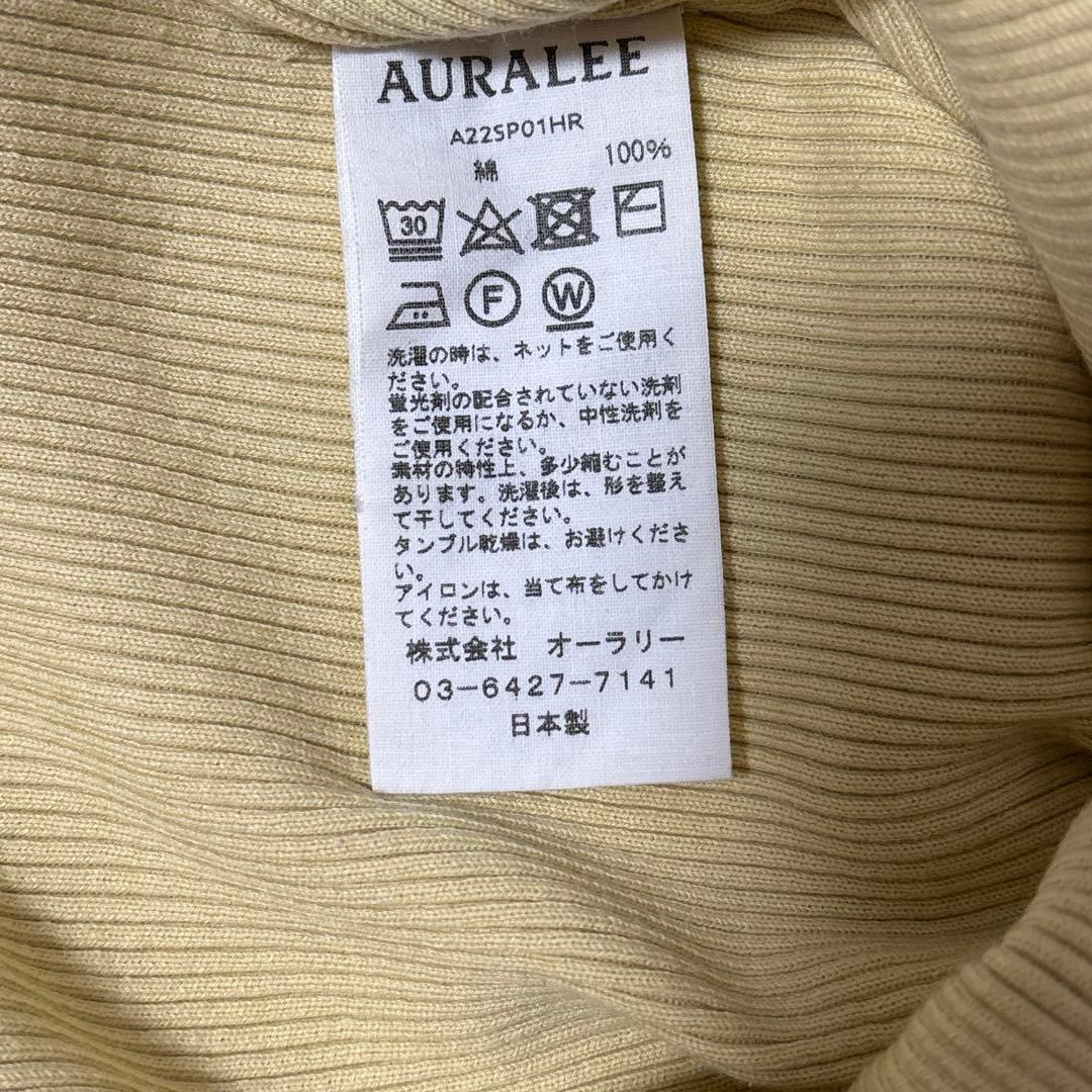 トップス AURALEE GIZA HIGH GAUGE RIB KNIT POLO 1