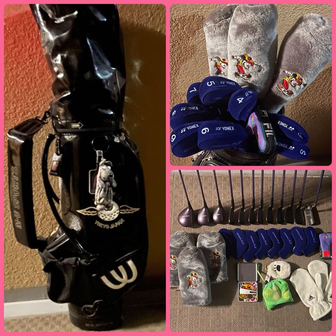 YONEX レディース ゴルフクラブセット(ミッキーのヘッドカバー他おまけ多数)