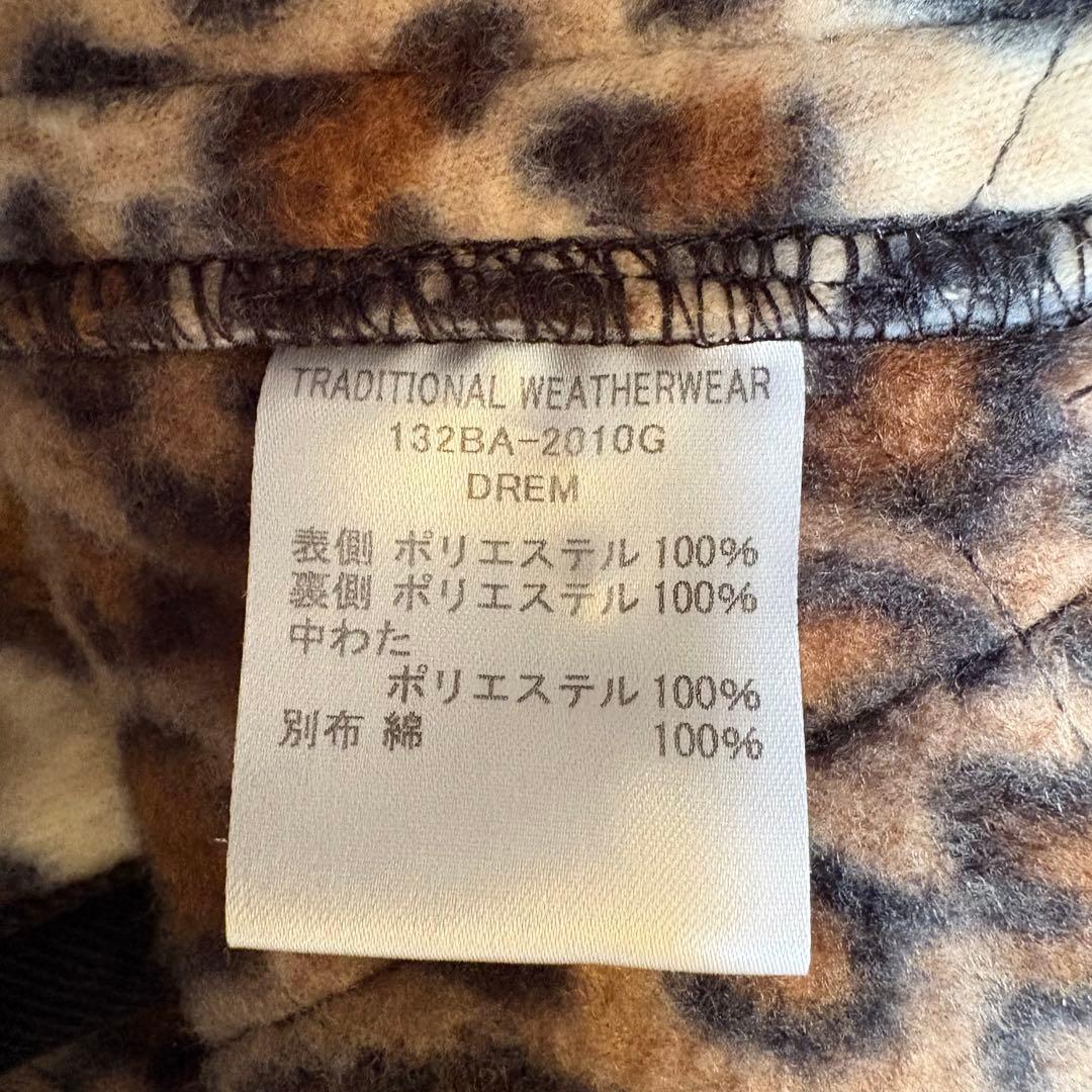 極美品 トラディショナル ウェザーウェア キルティング ケープ ヒョウ柄