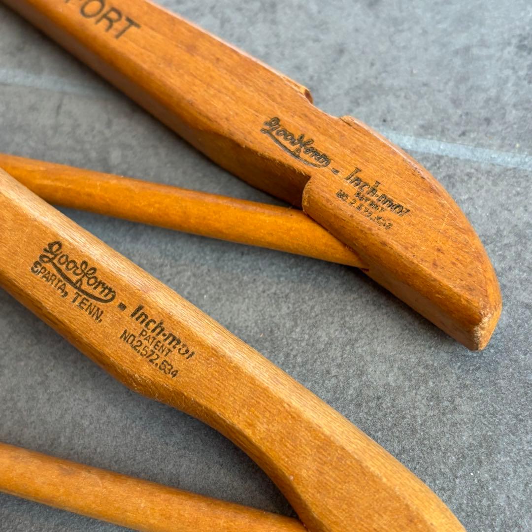 ビンテージ ウッド ハンガー 木製 アメリカ アンティーク　古着屋