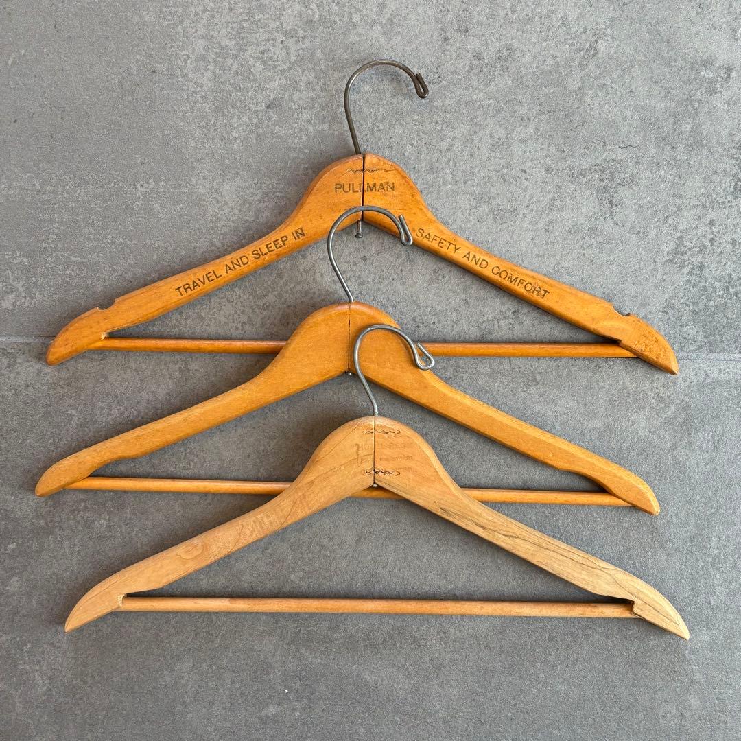 ビンテージ ウッド ハンガー 木製 アメリカ アンティーク　古着屋